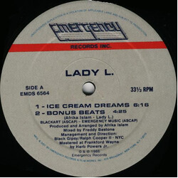 Lady L. Ice Cream Dreams USED VINYL 12INCH 33 S RPM