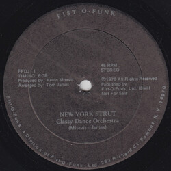 Classy Dance Orchestra New York Strut USED VINYL 12INCH 45 RPM PROMO STEREO