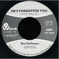 The Cleftones He's Forgotten You / Right From The Git Go USED VINYL 7INCH 45 RPM PROMO
