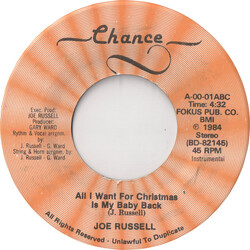Joe Russell All I Want For Christmas Is My Baby Back USED VINYL 7INCH 45 RPM SINGLE