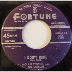 Nolan Strong / The Diablos I Don't Care / Blue Moon USED VINYL 7INCH 45 RPM SINGLE