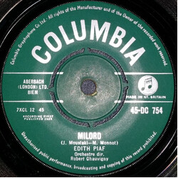 Edith Piaf Milord USED VINYL 7INCH SINGLE 45 RPM