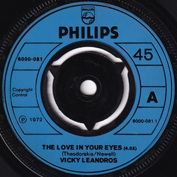 Vicky Leandros The Love In Your Eyes Vinyl 7" USED