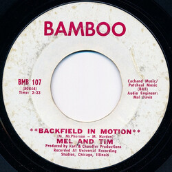 Mel & Tim Backfield In Motion / Do Right Baby VINYL 7" USED