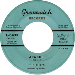 The Chiefs (3) Apache! / Dee's Dream USED VINYL 7INCH SINGLE 45 RPM