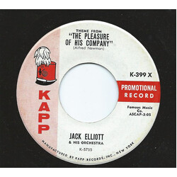 Jack Elliott And His Orchestra Theme From "The Pleasure Of His Company" USED VINYL 7INCH 45 RPM SINGLE PROMO