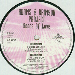 Adams & Krimson Seeds Of Love USED VINYL 12INCH 33 S RPM