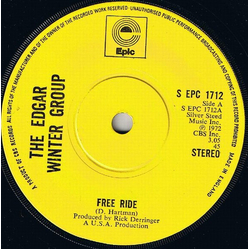 The Edgar Winter Group Free Ride Vinyl 7" USED