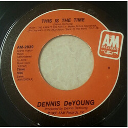 Dennis DeYoung This Is The Time USED VINYL 7INCH 45 RPM SINGLE STYRENE