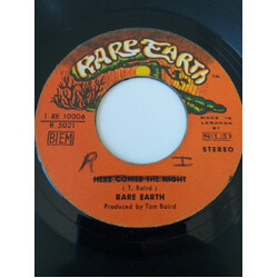 Rare Earth Born To Wander / Here Comes The Night USED VINYL 7INCH 45 RPM