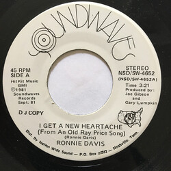Ronnie Davis (6) I Get A New Heartache (From An Old Ray Price Song) USED VINYL 7INCH 45 RPM PROMO STEREO