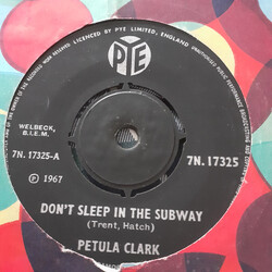 Petula Clark Don't Sleep In The Subway USED VINYL 7INCH 45 RPM SINGLE