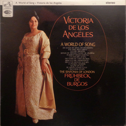 Victoria De Los Angeles / Sinfonia Of London / Rafael Frühbeck De Burgos A World Of Song Vinyl LP USED