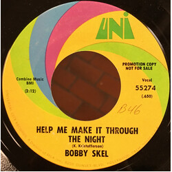 Bobby Skel Help Me Make It Through The Night USED VINYL 7INCH 45 RPM PROMO