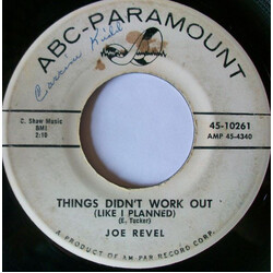 Joe Revel Darling Remember / Things Didn't Work Out (Like I Planned) USED VINYL 7INCH 45 RPM SINGLE PROMO
