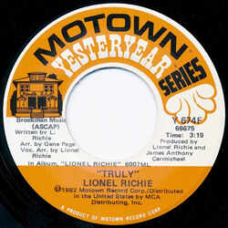 Lionel Richie Truly / You Are USED VINYL 7INCH 45 RPM SINGLE STEREO