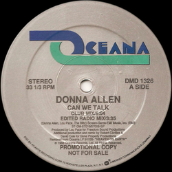 Donna Allen Can We Talk Vinyl 12" USED