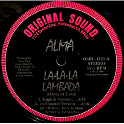 Alma (3) La La La Lambada (Dance Of Love) USED VINYL 12INCH
