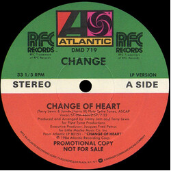Change Change Of Heart USED VINYL 12INCH 33 S RPM MAXI-SINGLE PROMO STEREO