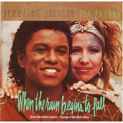 Jermaine Jackson / Pia Zadora When The Rain Begins To Fall USED VINYL 7INCH 45 RPM SINGLE STEREO