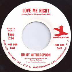 Jimmy Witherspoon Love Me Right / Make This Heart Of Mine Smile Again USED VINYL 7INCH 45 RPM PROMO