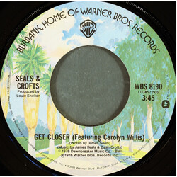 Seals & Crofts / Carolyn Willis Get Closer USED VINYL 7INCH 45 RPM SINGLE STEREO