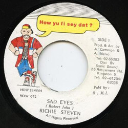 Richie Stephens Sad Eyes USED VINYL 7INCH 45 RPM SINGLE