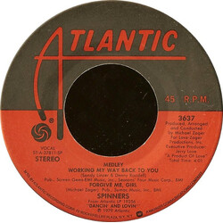 Spinners Medley: Working My Way Back To You / Forgive Me, Girl USED VINYL 7INCH 45 RPM