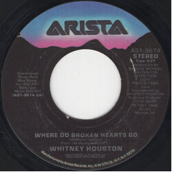 Whitney Houston Where Do Broken Hearts Go USED VINYL 7INCH 45 RPM SINGLE STYRENE STEREO