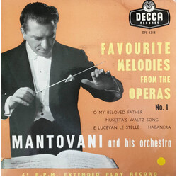 Mantovani And His Orchestra Favourite Melodies From The Operas Vol. 1 USED VINYL 7INCH 45 RPM EP