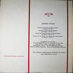 Antonio Vivaldi / Karl Scheit / Christa Gruenmayer / Rudolf Kalup / Alfred Dutka / Ernst Krall / Rolf Eichler / Adolf Schoebinger / Hilde Langfort / T