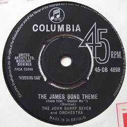 The John Barry Seven And Orchestra The James Bond Theme (From Film "Doctor No") USED VINYL 7INCH 45 RPM REPRESS