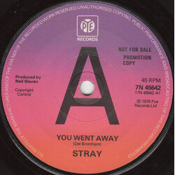 Stray (6) You Went Away USED VINYL 7INCH SINGLE 45 RPM PROMO