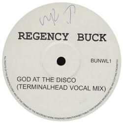Regency Buck God At The Disco USED VINYL 12INCH SINGLE PROMO