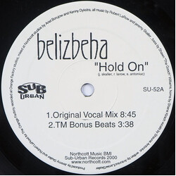 Belizbeha Hold On USED VINYL 12INCH 33 S RPM PROMO