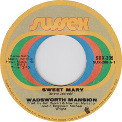 Wadsworth Mansion Sweet Mary / What's On Tonight USED VINYL 7INCH 45 RPM SINGLE STYRENE