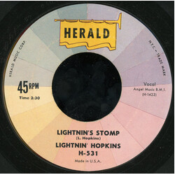 Lightnin' Hopkins Lightnin's Stomp / Hear Me Talkin' USED VINYL 7INCH 45 RPM REISSUE