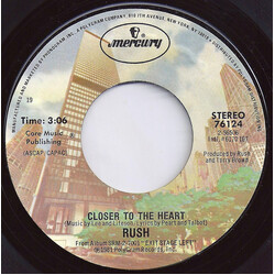 Rush Closer To The Heart USED VINYL 7INCH 45 RPM STYRENE