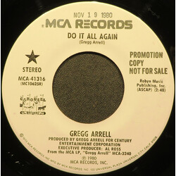 Gregg Arrell Do It All Again USED VINYL 7INCH 45 RPM PROMO