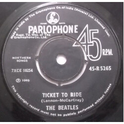 The Beatles Ticket To Ride USED VINYL 7INCH 45 RPM SINGLE