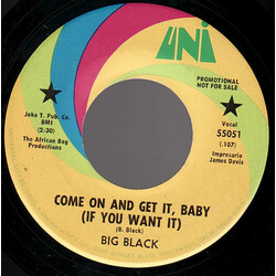 Big Black (2) Come On And Get It, Baby (If You Want It) USED VINYL 7INCH 45 RPM PROMO