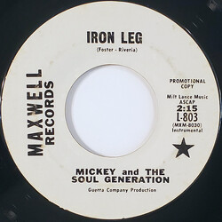 Mickey & The Soul Generation Iron Leg / Chocolate USED VINYL 7INCH 45 RPM PROMO STYRENE