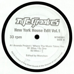 Various New York House Edit Vol.1 USED VINYL 12INCH 33 S RPM