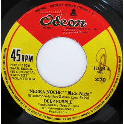 Deep Purple Negra Noche / Rey De La Rapidez USED VINYL 7INCH 45 RPM SINGLE