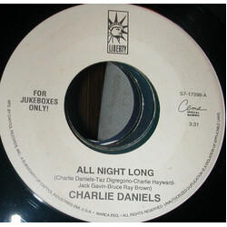 Charlie Daniels All Night Long USED VINYL 7INCH 45 RPM JUKEBOX
