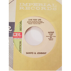 Santo & Johnny Live For Life / See You In September USED VINYL 7INCH 45 RPM PROMO