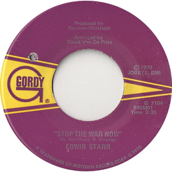 Edwin Starr Stop The War Now Vinyl 7" USED
