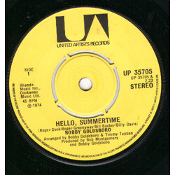Bobby Goldsboro Hello, Summertime USED VINYL 7INCH 45 RPM SINGLE STEREO