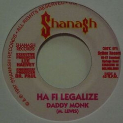 Daddy Monk Ha Fi Legalize USED VINYL 7INCH SINGLE