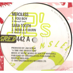 Merciless / Saba Tooth / Screw Crew You Boy / Herb A Fi Burn / Sensi Riddim USED VINYL 12INCH